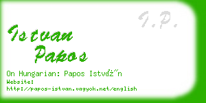 istvan papos business card